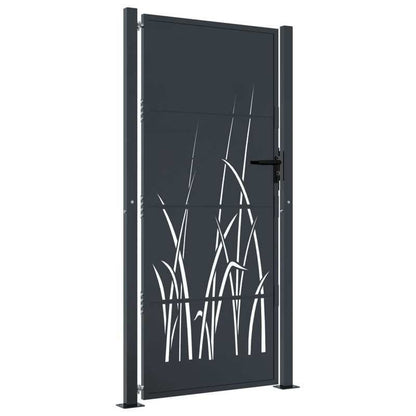 Tuinpoort – Toegangspoort – Sierpoort – Hek – Poortpaneel – Antraciet Staal – Grass Design – Weerbestendig – 105x205 cm