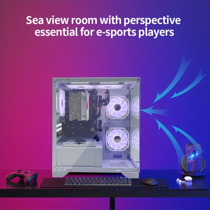 Gaming Desktop – Gaming PC – High Performance Computer – Esports Pc – Stijlvolle Desktop – AMD Ryzen 5 5600G Quad-Core – 16 GB RAM & 1 TB NVMe SSD