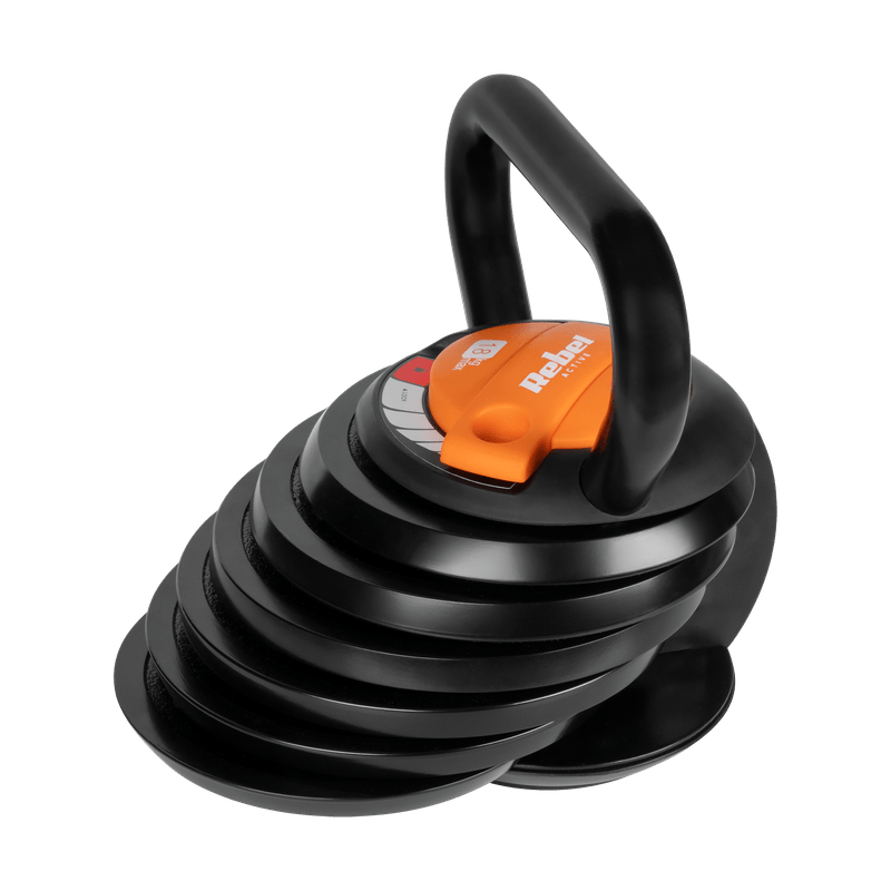Verstelbare Kettlebell – Gewichtsketel – Halter – Gewichtszak – Krachttraining – Gietijzer Materiaal – Antislip Basis – 3,5 tot 18 kg Gewicht