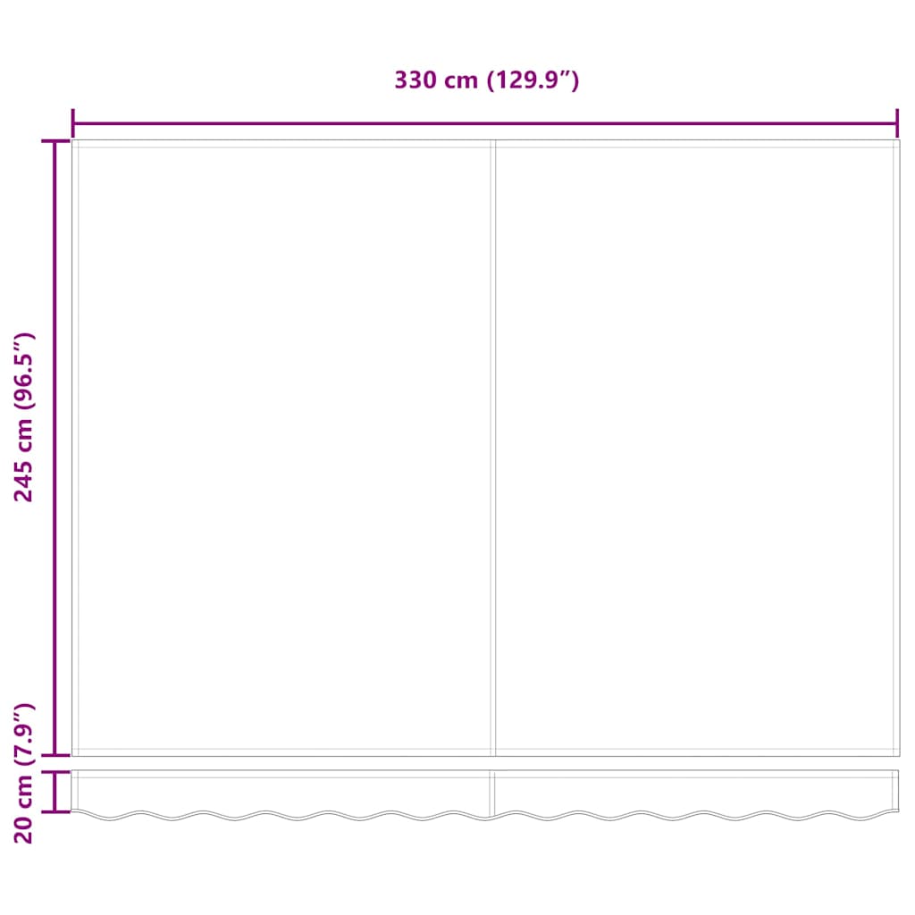 Zonnewering – Knikarmscherm – Uitvalscherm – Schaduwdoek – Markies – Verstelbaar tot 80 Graden – UV- en Waterbestendig Polyester – Aluminium Frame – Wit – 350x250 cm