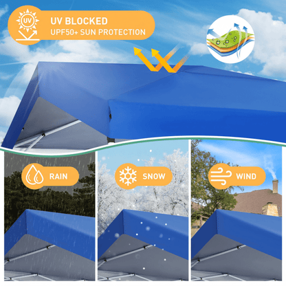 Outdoor Tent – Partytent – Vouwtent – Markttent – Zonnetent – Grijs – 3,05x3,05 Meter – UPF 50+ Zonbescherming – Eenvoudige Pop-Up Installatie Met 3 Verstelbare Hoogtes