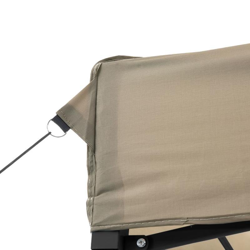 Portable Foldable Pop-Up Party Tent with 4 Walls - Instant Setup, Sturdy Frame & Taupe Beige/Brown Canopy, Easy Setup for Weddings, Camping, Backyard Events - Lightweight Outdoor Shelter with Space (No Tools Required)