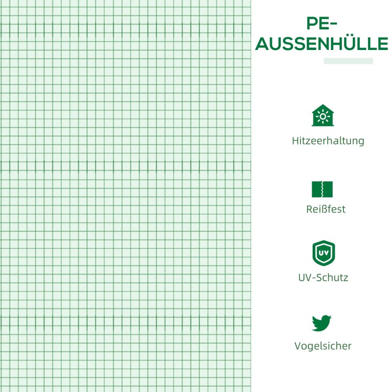 Mini-kasje – Mini Serre – Plantenhuis – Kweekkas – Tomatenkas – Groen – UV-bestendig – Stevige Grondconstructie – 120x60x60 cm