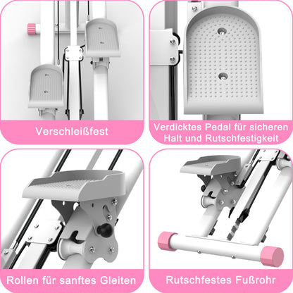 Stepper – Fitness Stepper – Aerobic Stepper – Mini Stepper – Traploper – Roestvrij Staal – Breed Opstapoppervlak (<42 cm)