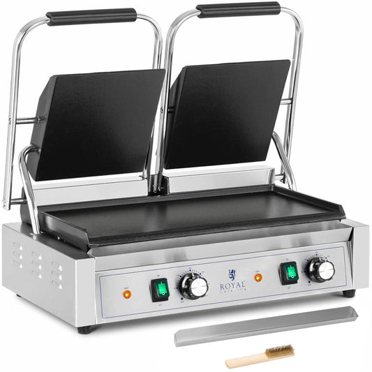 Smooth Double Electric Contact Grill, 48 x 23 cm, 3600 W - QUORE