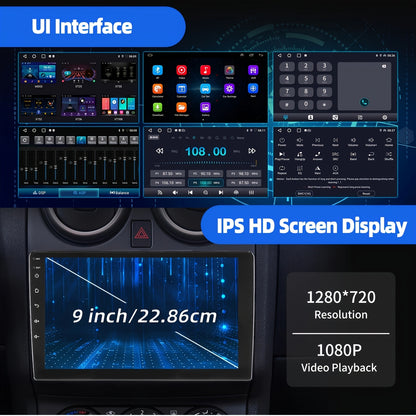 Android Autoradio – 2 DIN Radio – Multimedia Speler – Touchscreen Navigatie – Auto Stereo – 9 Inch IPS Scherm – Android 15.0 – Draadloze CarPlay & Android Auto