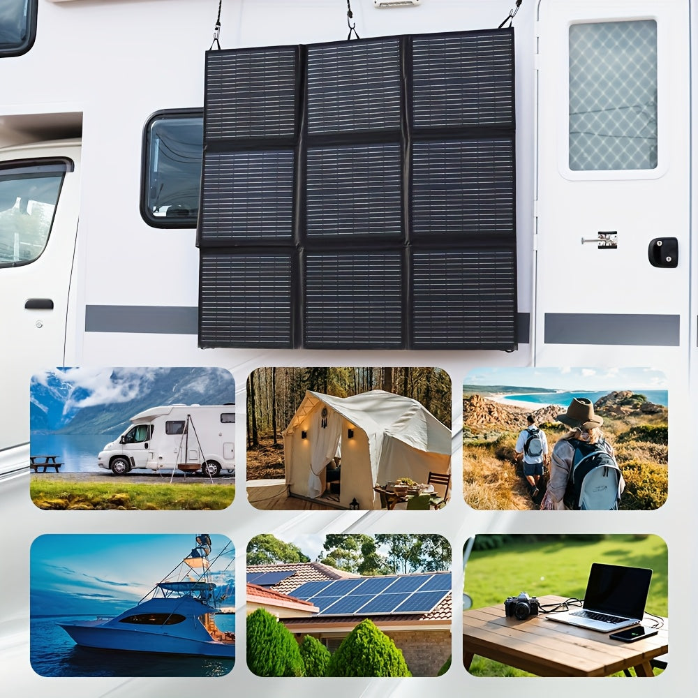 Opvouwbaar Zonnepaneel – Draagbare Zonnebatterij – Solar Charger – Camping Zonnepaneel – 200W – Monokristallijn – Compact