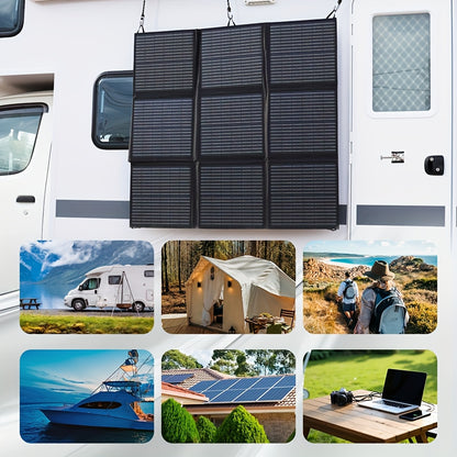 Opvouwbaar Zonnepaneel – Draagbare Zonnebatterij – Solar Charger – Camping Zonnepaneel – 200W – Monokristallijn – Compact