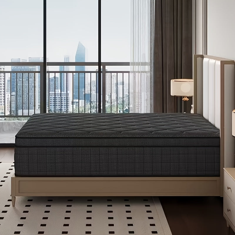 Queen Size Independent Pocket Spring Mattress | Memory Foam, Ergonomic Design, Medium Firmness, Luxurious Soft Comfort, Gray Wedding Mattress