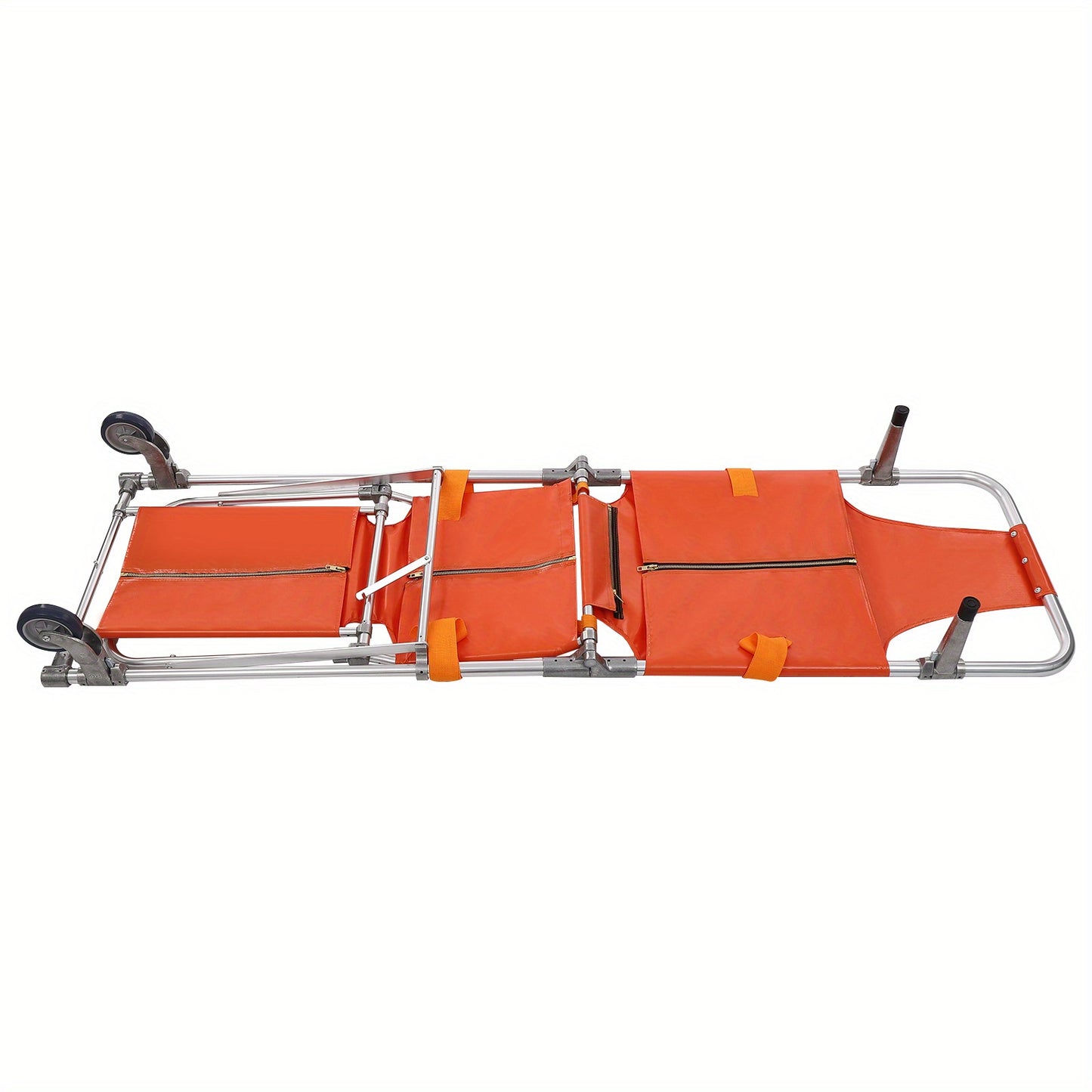 Heavy-Duty EMS Traptstoel – Ambulance Stoel – Draagbaar Stretcher – Reddingsstoel – Medische Transportstoel – Extra Stevig Aluminium – Draagvermogen 159 KG – 4 Wielen Met Veiligheidsgordels
