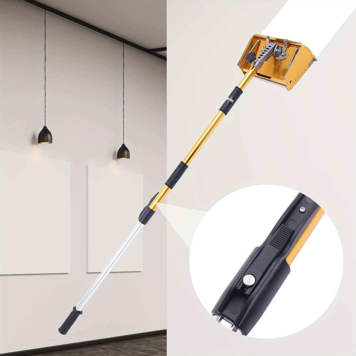 Afwerkbox – Stucgereedschap – Plamuurbox – Vulmiddelbox – Muurplamuur Set – Verstelbare Steel 90-150 cm – Lichtgewicht Aluminium