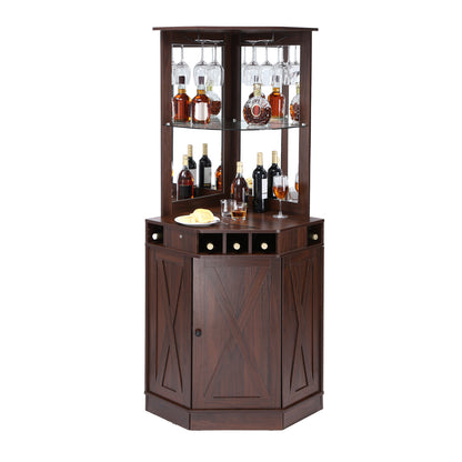 Barkast – Wijnrek – Drankkast – Keukentrolley – Buffetkast – Hoekbar kast – Verstelbare Planken – Melamine Afwerking