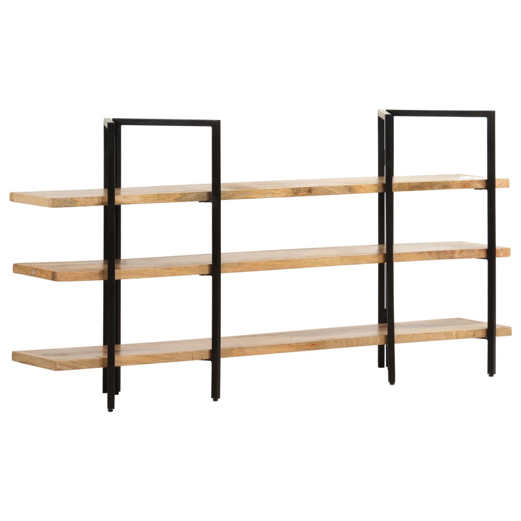 Boekenkast – Boekenrek – Opbergkast – Wandkast – Vakkenkast – Industrieel Design – Massief Mangohout – 31 cm Breed