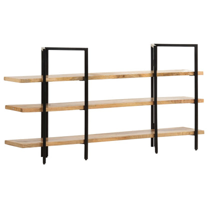 Boekenkast – Boekenrek – Opbergkast – Wandkast – Vakkenkast – Industrieel Design – Massief Mangohout – 31 cm Breed