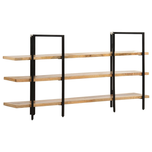 Boekenkast – Boekenrek – Opbergkast – Wandkast – Vakkenkast – Industrieel Design – Massief Mangohout – 31 cm Breed