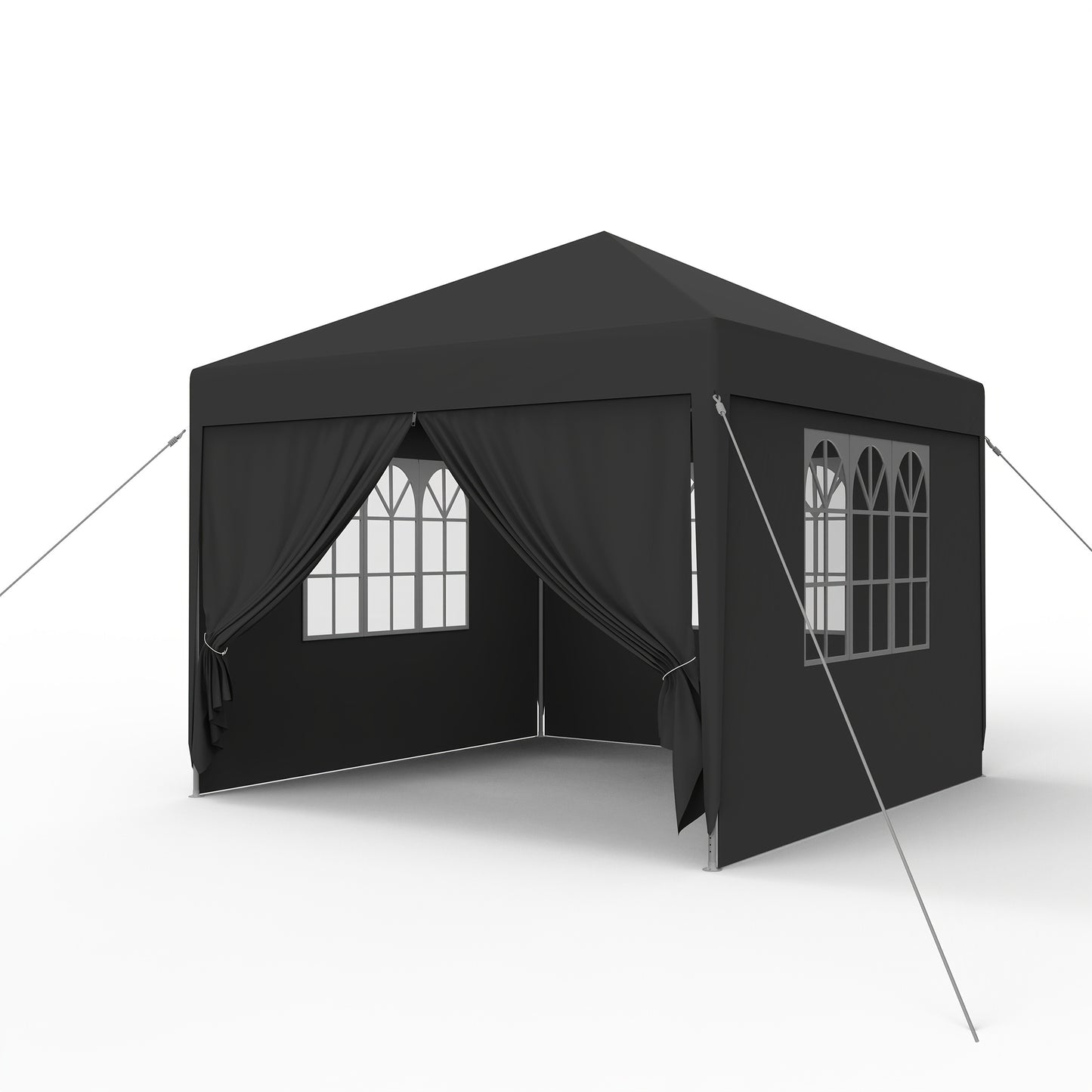 Partytent – Feesttent – Tuintent – Paviljoen – Evenemententent – 3x3m 3x6m 3x9m – Waterdicht PE Zeildoek – Stabiel Geverfd Stalen Frame
