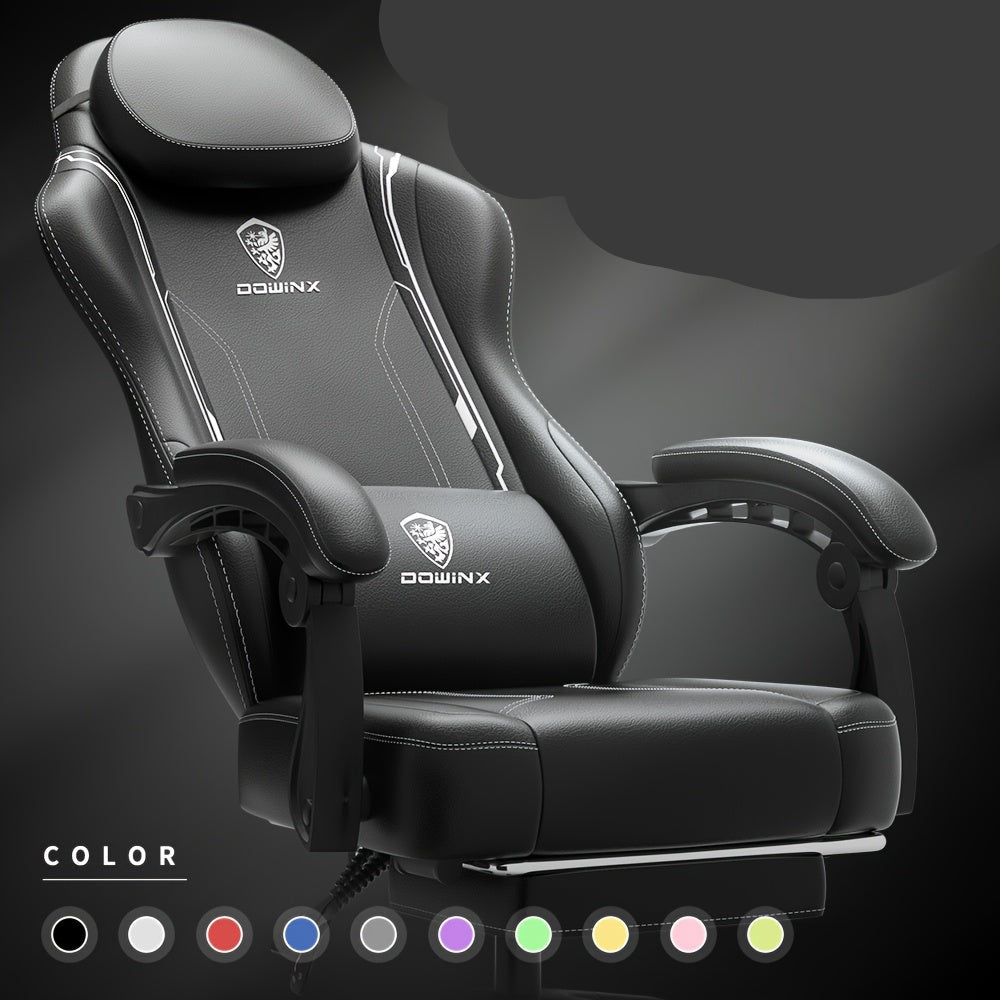 Gamingstoel – Gaming Chair – Bureaustoel – Gamestoel – Computergame Stoel – Ergonomische Lendensteun – Kunstleren Bekleding – 150 KG Draaggewicht – Brede Rugleuning – Zwart