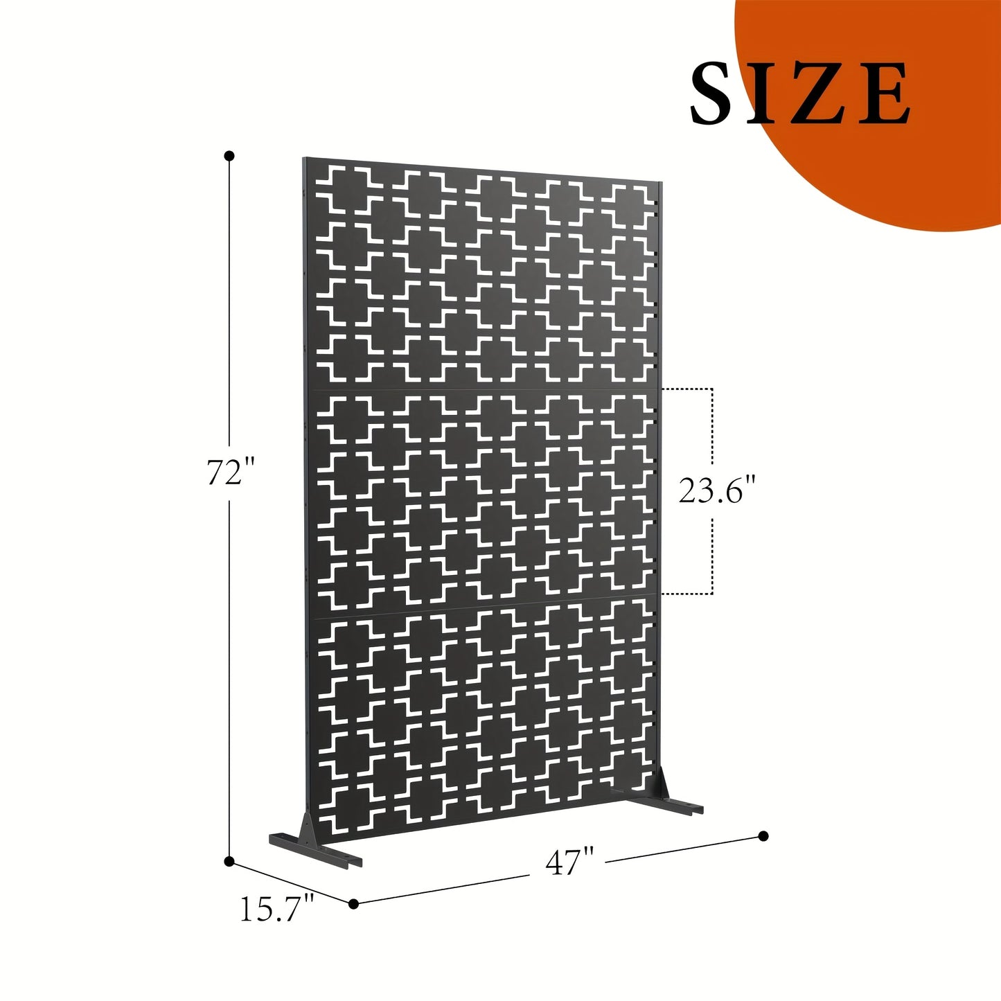 Tuinscherm – Privacyscherm – Schutting – Balkonscherm – Windscherm – Metalen Gehard Staal – Weerbestendig & 183x119 cm