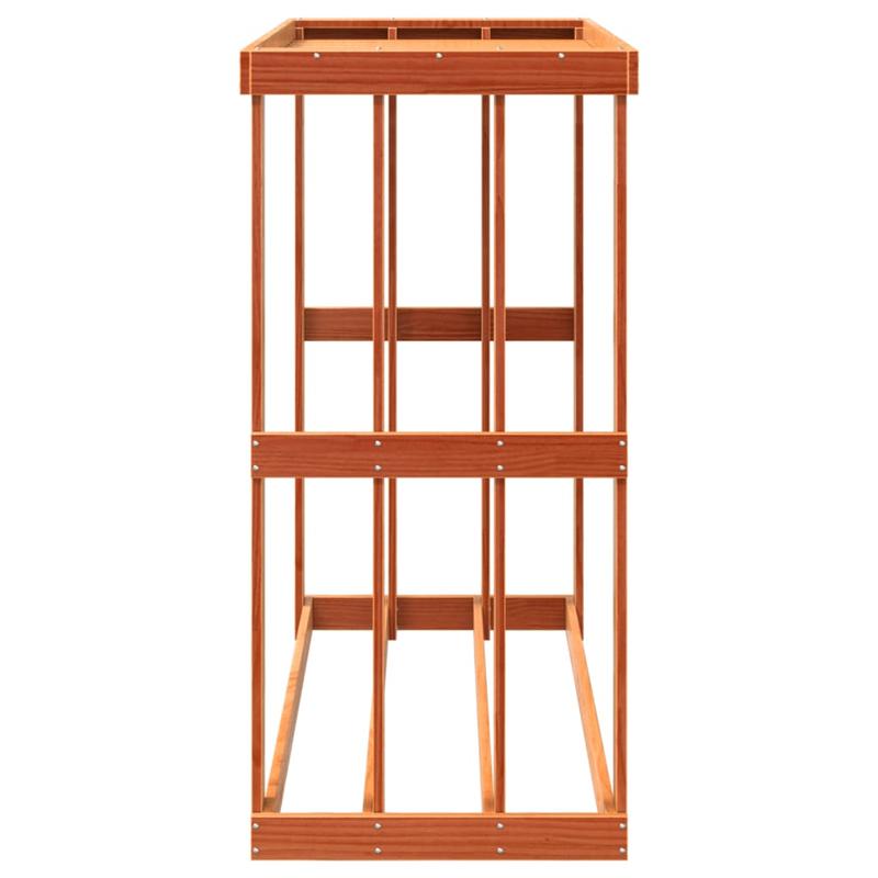 Houtopslag – Brandhout Rek – Haardhout Opbergkast – Buiten Houtrek – Houtberging – Massief Hout – Afdekking Tegen Regen – 109x52x106 cm