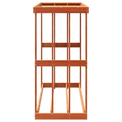 Houtopslag – Brandhout Rek – Haardhout Opbergkast – Buiten Houtrek – Houtberging – Massief Hout – Afdekking Tegen Regen – 109x52x106 cm