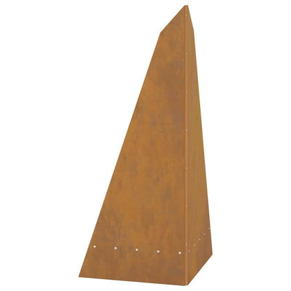 Vuurschaal – Vuurkorf – Buitenhaard – Tuinhaard – Terrashaard – Bruin Staal – 58x40x100 cm – Geschikt Voor Verticale Plaatsing