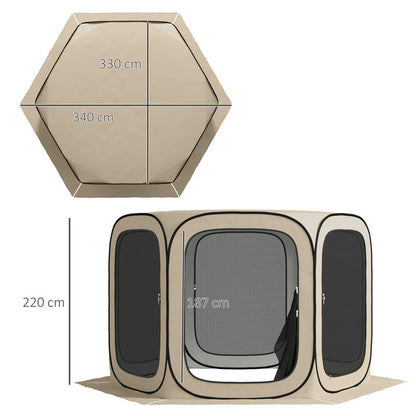 Pop-up Tent – Kampeertent – Strandtent – Familietent – Koepeltent – Waterdicht PVC – UPF 50+ Zonbescherming – Ruim Ovaal – Stevig Stalen Frame