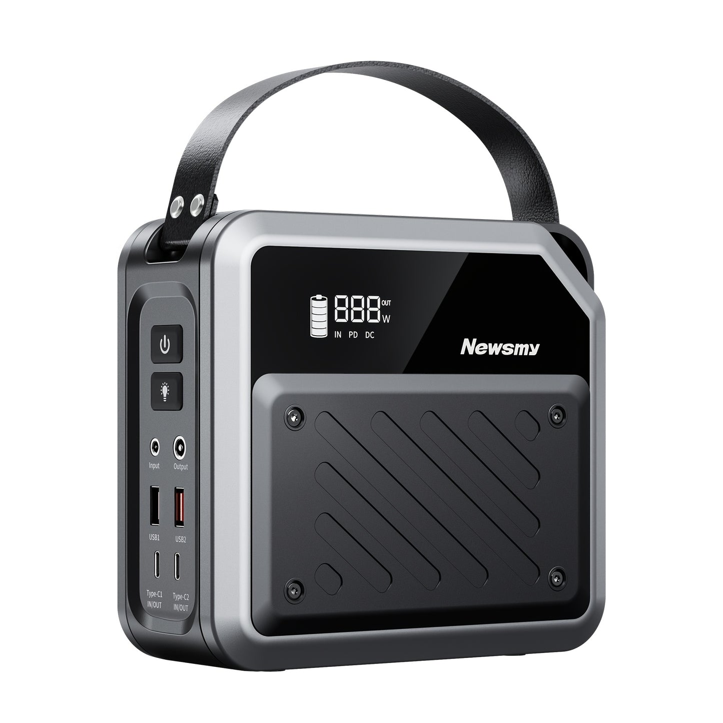 Draagbare Zonnestroomcentrale – Powerstation – Mobiele Accu – Noodstroomvoorziening – Outdoor Powerbank – 270Wh – 2x 100W USB-C PD Snelladen – Lithium LiMnFePO4 Batterij met Spotlight