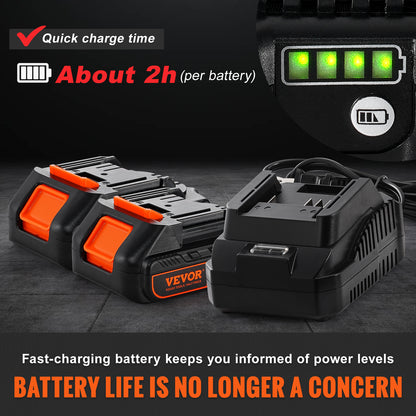 Vetspuit Draadloze Vetpomp Smeerpen Accu Vetspuit Elektrische Vetspuit – 20V 2.0Ah Accu – 10.000 PSI Druk – 125g/min Vetdoorvoer – Inclusief LED Licht & Draagkoffer – Zwart