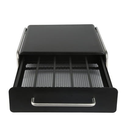 Koffiecapsulehouder – Koffiecapsule Opbergdoos – Capsulehouder – Cuphouder – Capsule Organizer – Carbonstaal – Lade Ontwerp – 30,5x31,5x10 cm – Zwart
