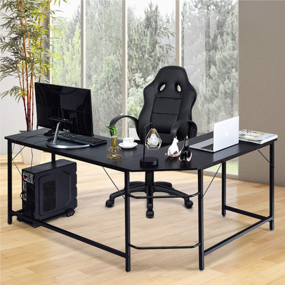 L-Shape Bureau – Hoekbureau – Gaming Bureau – PC Bureau – Kantoor Hoekbureau – Met CPU Stand – 168 x 125 x 74 cm – Zwart