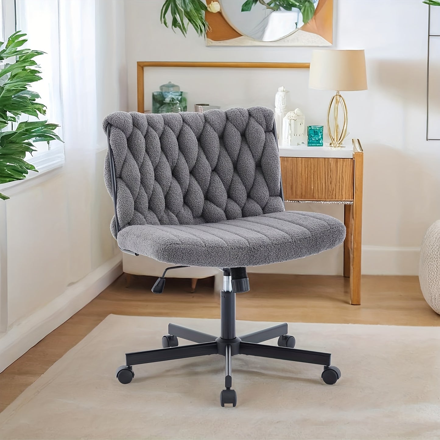 Ergonomische Bureaustoel – Bureaustoel Met Rugleuning – Kantoorstoel – Werkstoel – Design Stoel – Extra Brede Zitting 65 cm – Met Verstelbare Hoogte En 360° Draaibaar