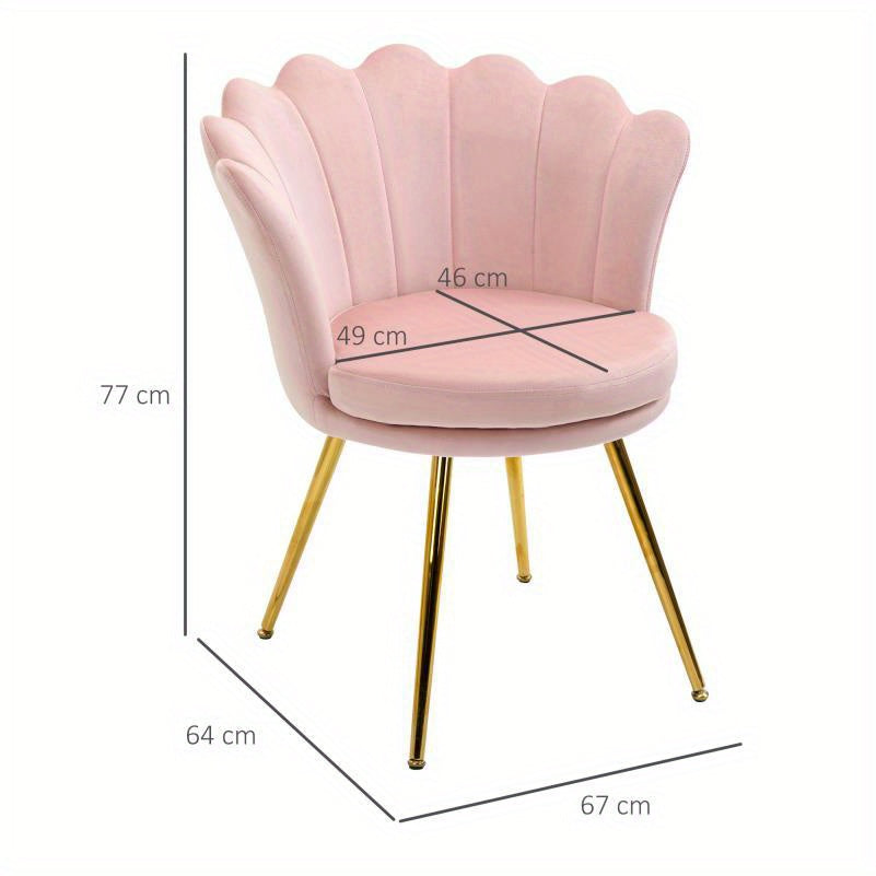 Loungefauteuil – Loungestoel – Relaxfauteuil – Armstoel – Fauteuil – Roze Velvet – Ergonomisch Ontwerp – Stevig Metalen Frame