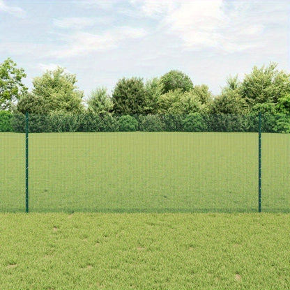 Tuinomheining – Tuinafscheiding – Tuinafsluiting – Borderafscheiding – Groen – Gegalvaniseerd Staal – 2 Sets van 1 Meter – 25 cm Hoogte