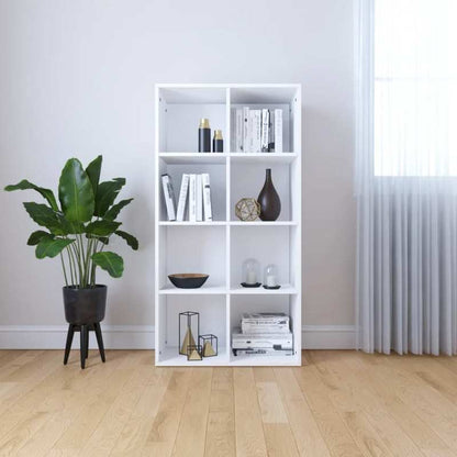 Witte Boekenkast – Boekenkast – Dressoir – Opbergkast – Kast – Compact Formaat 66x30x130 cm – Houten Materiaal & Ruimtebesparend Design