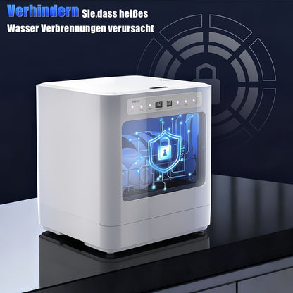 Aanrecht Vaatwasser – Mini Vaatwasser – Compacte Vaatwasser – Kleine Vaatwasser – Tafelmodel Vaatwasser – 5 Wasprogramma’s – Zelfaanzuigend Watersysteem – Wit (EU Stekker)
