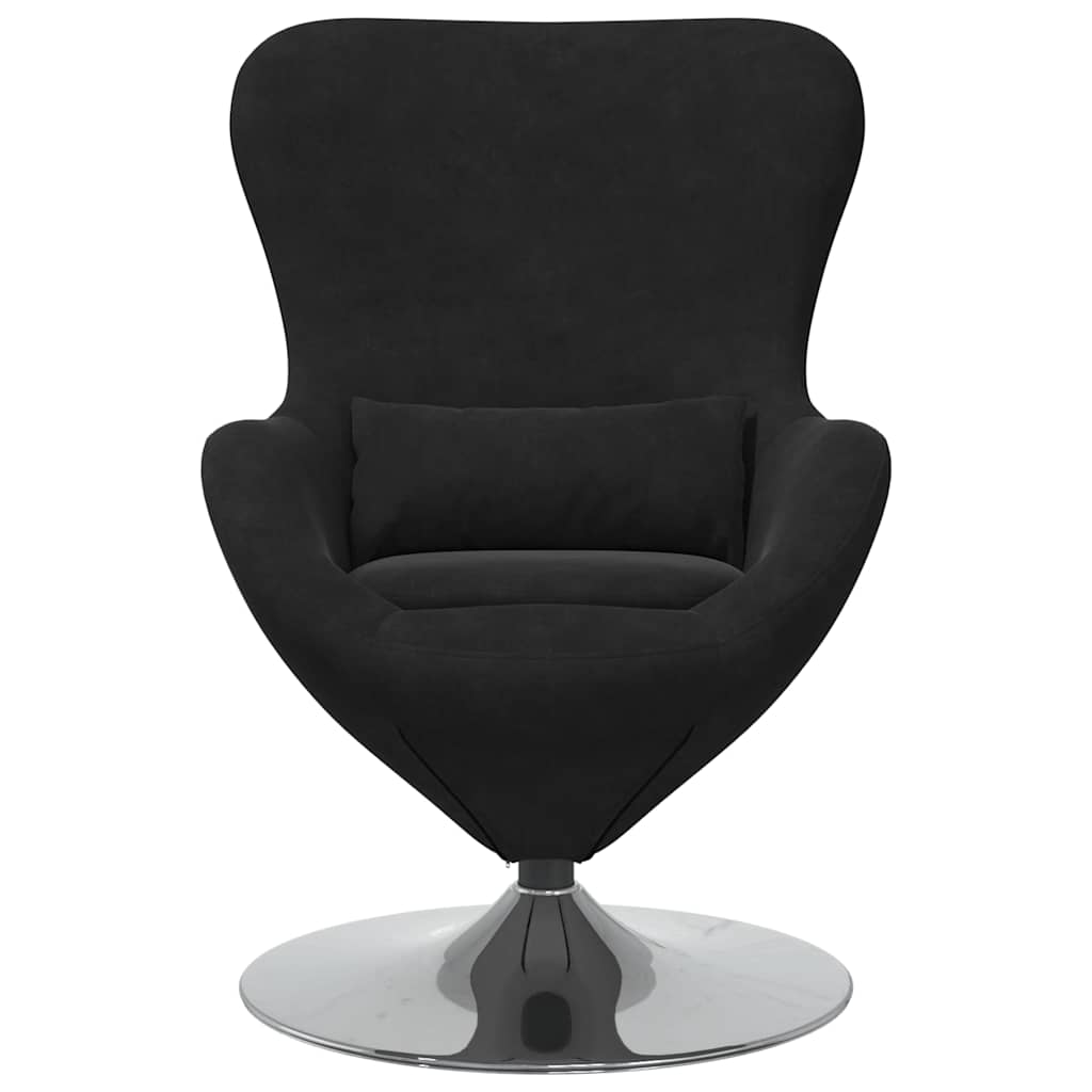 Fauteuil – Draaifauteuil – Lounge Stoel – Relaxstoel – Zwarte Stoel Zonder Voetenbank – Zacht Duurzaam Textiel – Draaibaar Ontwerp