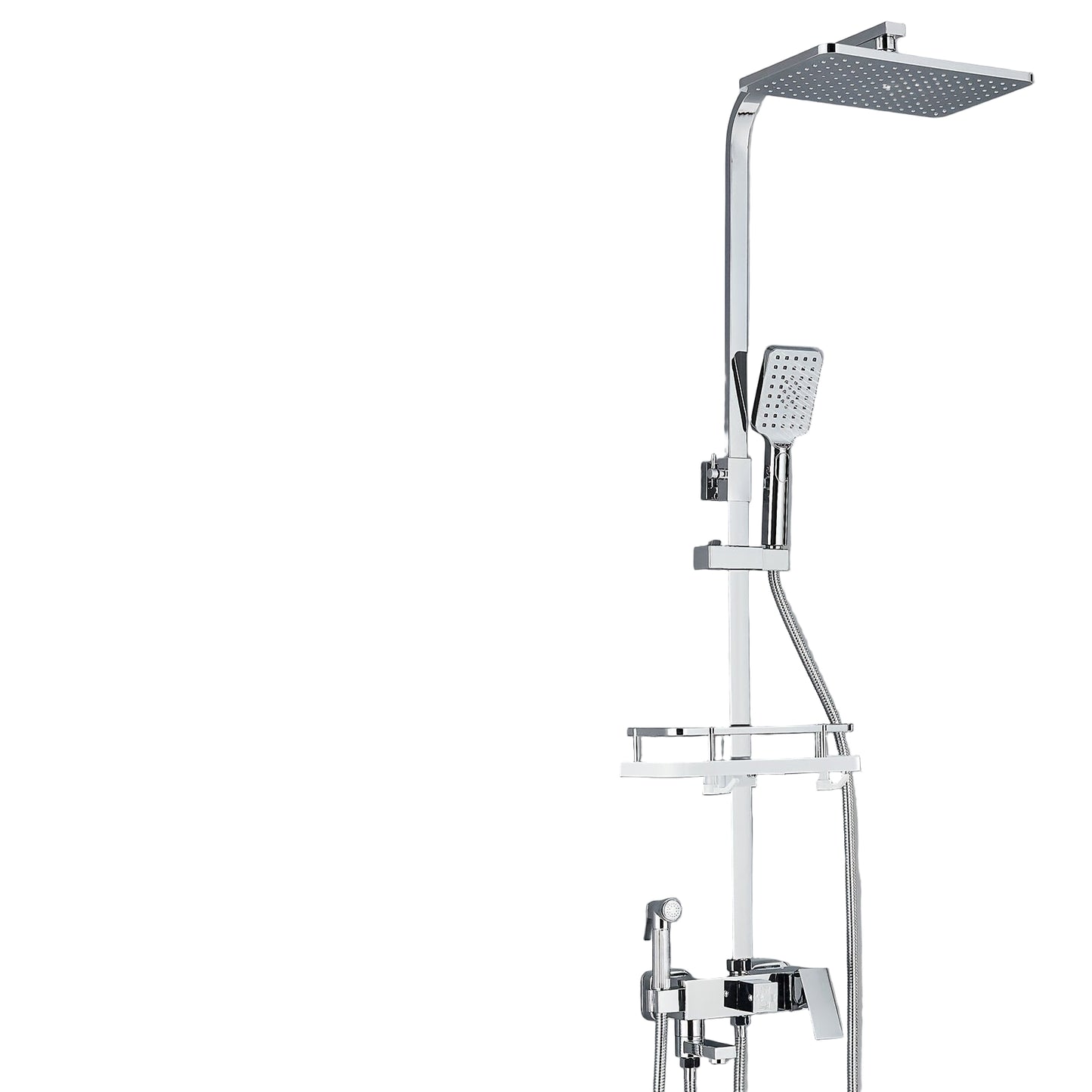 Regendouche – Douchekolom – Douche Set – Douchekop – Douchekraan – Chroom – 29x19 cm Regendouchekop – 304 Roestvrij Staal & Messing