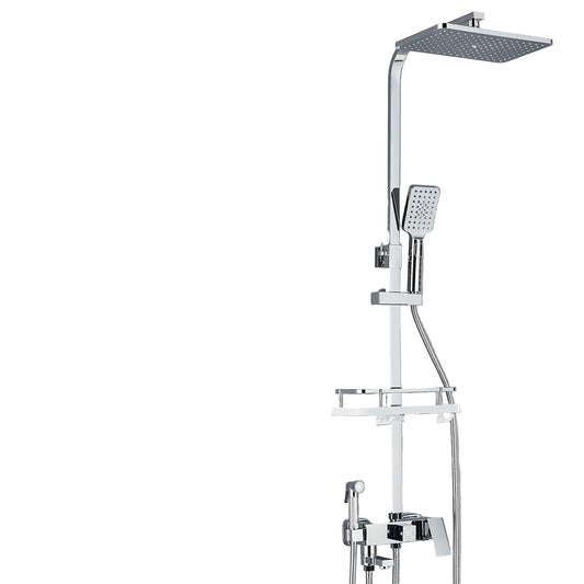 Regendouche – Douchekolom – Douche Set – Douchekop – Douchekraan – Chroom – 29x19 cm Regendouchekop – 304 Roestvrij Staal & Messing