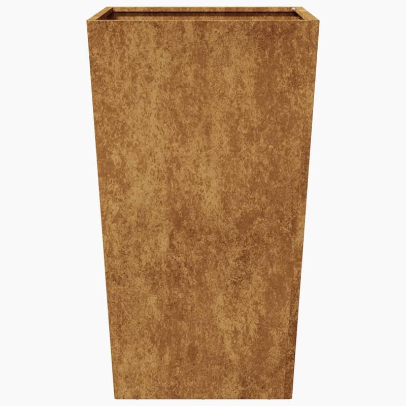 Plantenrek – Plantenstandaard – Bloemenrek – Plantentafel – Plantenzuil – Cortenstaal – Set Van 2 – 45x45x75 cm – Weerbestendig – Duurzaam