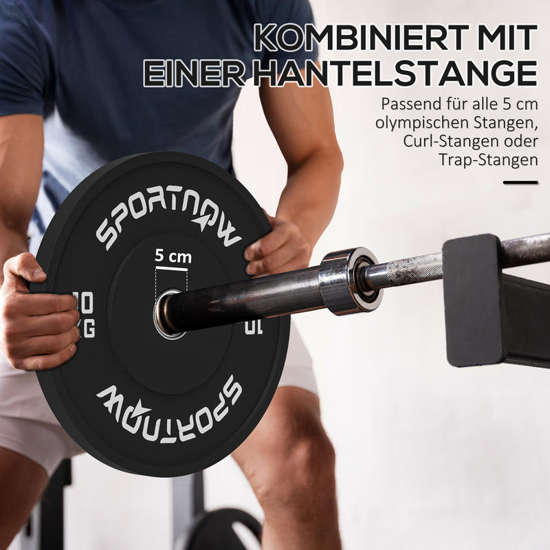Halterset – Halterstang – Dumbbell – Haltergewichten – Krachttraining – 2 x 10 kg – Rubberen Coating – Geluidarm & Duurzaam