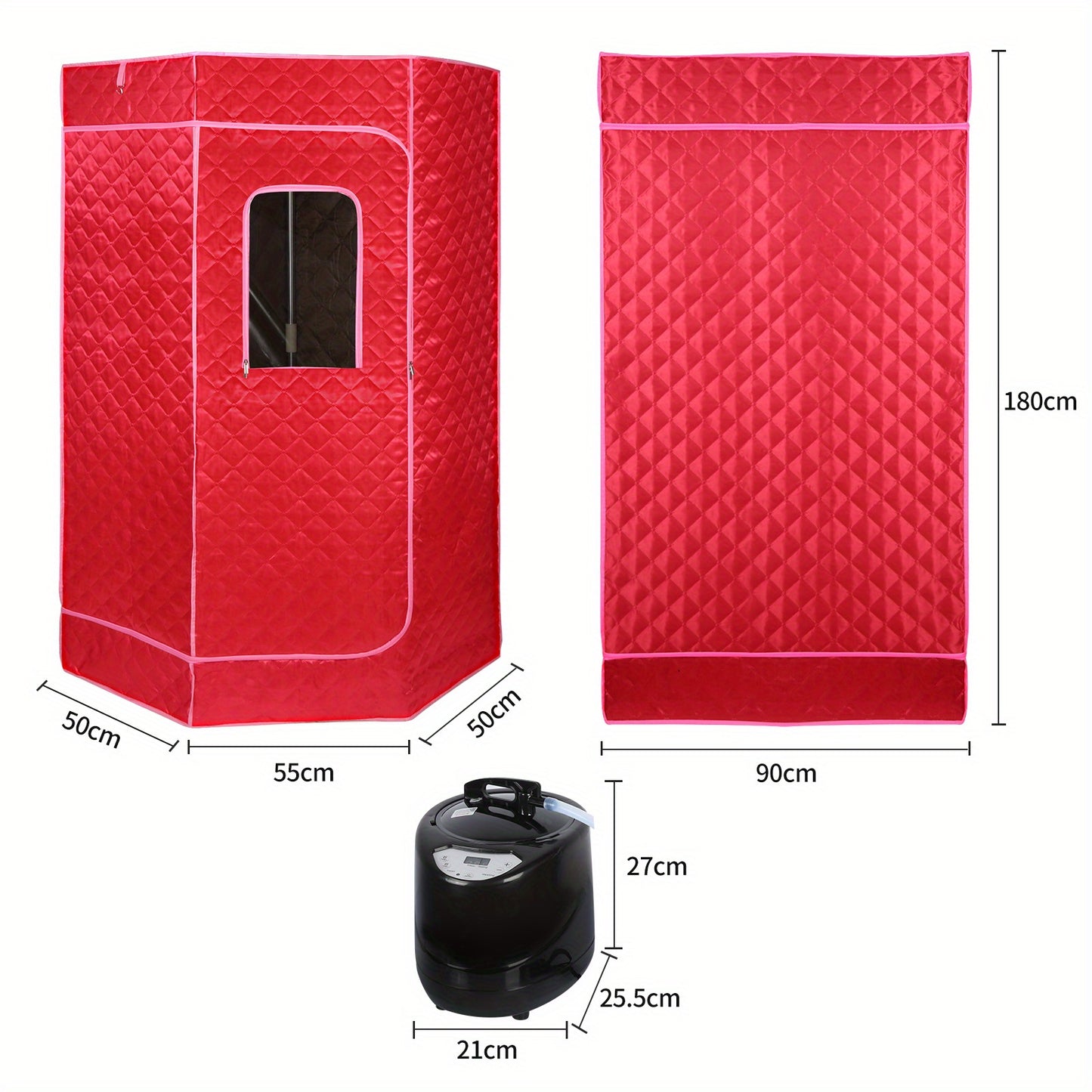 Sauna – Saunatent – Stoomsauna – Binnensauna – Draagbare Sauna – 90x90x180 cm – Zonder Elektriciteit – Met Ingebouwde Douchestoel en Ventilatieraampje