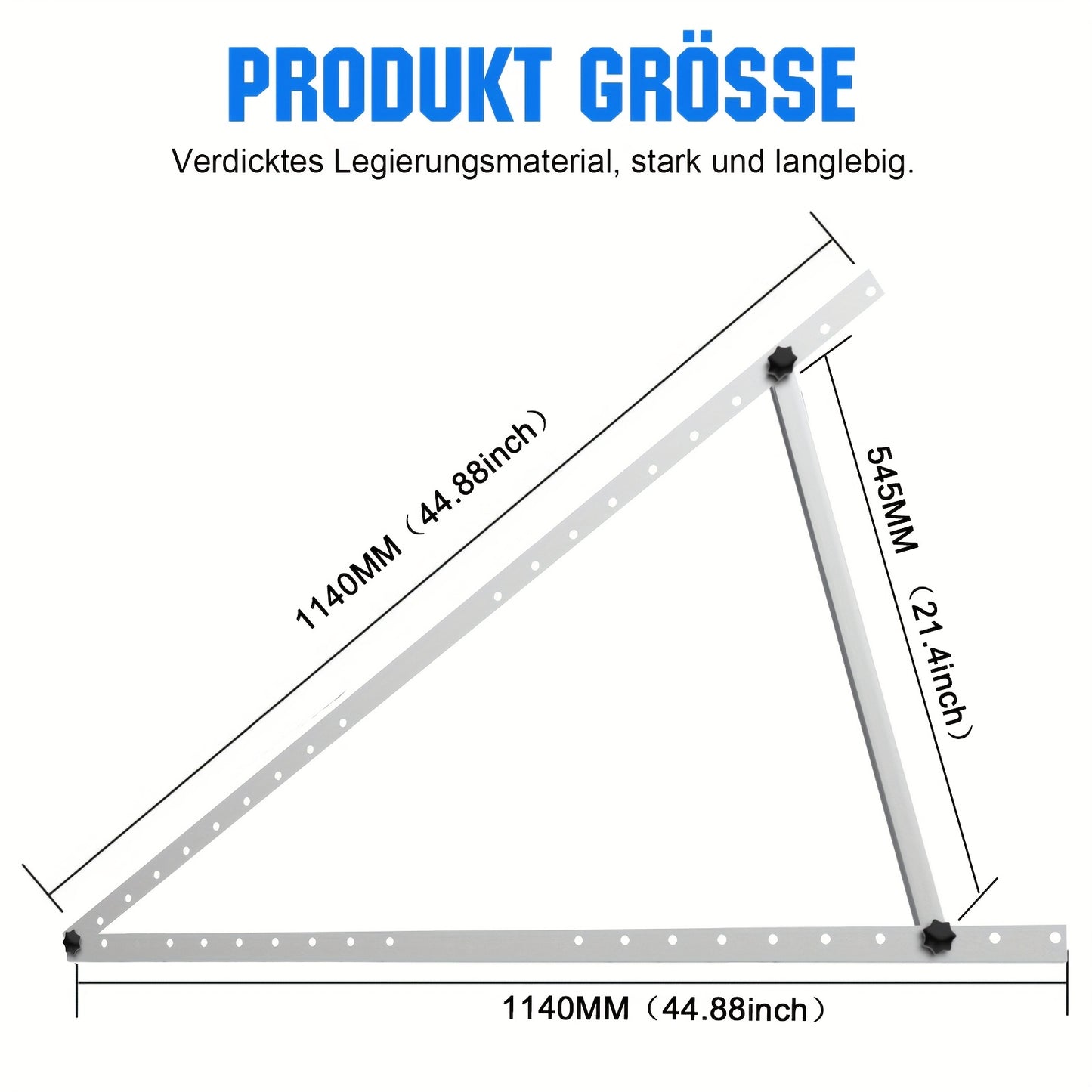 Verstelbare Solarpaneel Beugel – Solar Paneel Steun – Zonnepaneel Montagesysteem – PV Frame Houder – Zonnepaneel Bevestiging – Verstelbare Kantelhoek 0-90° – Duurzaam Staal 114-118 cm