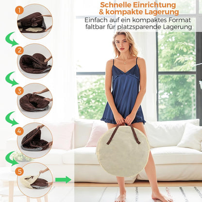 Stoomsauna – Draagbare Sauna – Sauna Tent – Stoomcabine – Mobiele Sauna – 3L Stoomgenerator – Timer & Afstandsbediening – Bruin – 89x89x149 cm