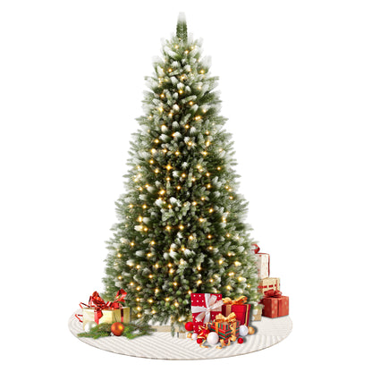 Kunstkerstboom – Namaak kerstboom – Decoratieve kerstboom – Sneeuweffect boom – PVC kerstboom – 225 cm Hoogte – Realistisch Sneeuweffect – Stevige Standaard
