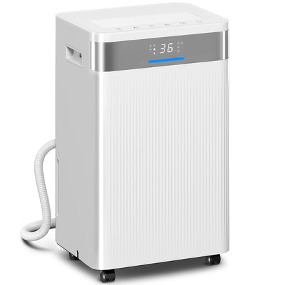 Luchtontvochtiger – Vochtvreter – Dehumidifier – Vochtopnemer – Vochtbestrijder – 4,5 Liter Waterreservoir – 24-Uurs Timer – LED Display – Wit – Kunststof Behuizing