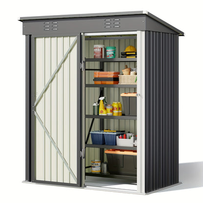 Tuinhuisje – Tuinschuur – Tuinberging – Gereedschapsschuur – Berging – Gegalvaniseerd Staal – 180x162x95 cm – Verplaatsbaar & Weerbestendig