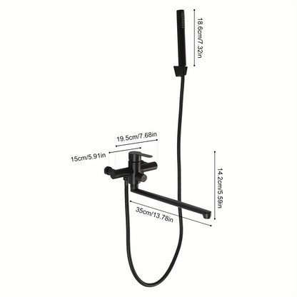 Douchekraan – Mengkraan – Douche Mengkraan – Handdouche – Douche Set – Mat Zwart Design – 360° Draaibare Handdouche