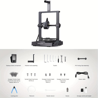 3D-printer – 3D Printmachine – Additive Printer – 3D Printer Kit – Zwart – Snelle Prints Tot 250 mm/s – Directe Sprite Extruder