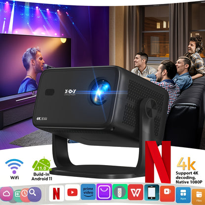Led Projector – Mini Beamer – Draagbare Projector – Home Cinema – Multimedia Projector – Full HD 1920x1080 – 500 ANSI Lumen – Android 11 WiFi 5G