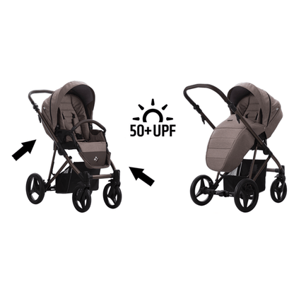 3‑in‑1 Multifunctionele Kinderwagen met Autostoel – Wandelwagen, Draag‑ & Zitkuip in Eén – Compact & Opvouwbaar